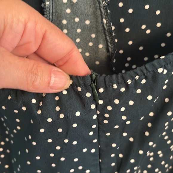 SHEIN green and White Polka Dot Midi Dress - Picture 5 of 7